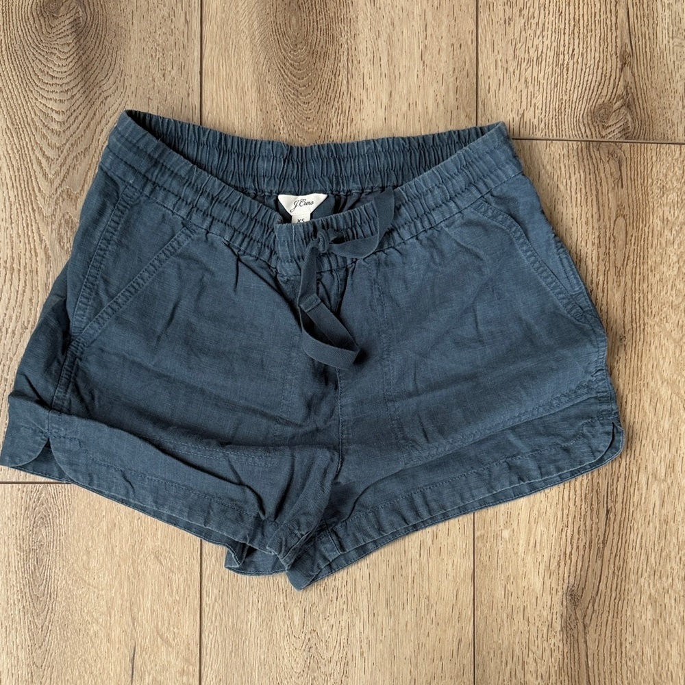 J. Crew Slate Blue Drawstring Casual Women's Shorts